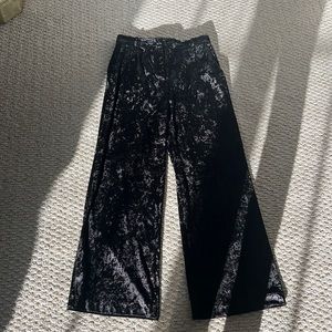 Zara Velvet Menswear Style Pants